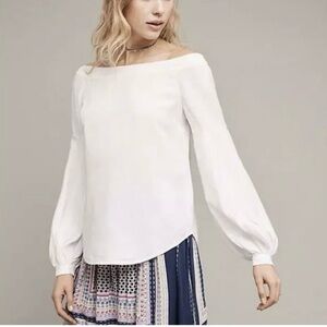 Anthropologie Floreat white off the shoulder blouse